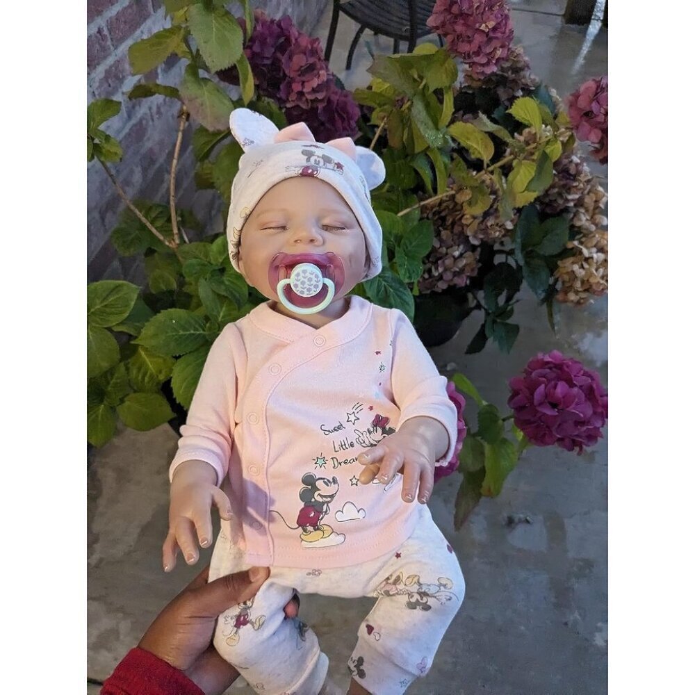 🆕18inch Full Body Silicone Vinyl Newborn Baby Doll Poseable Limbs Pink Girl
